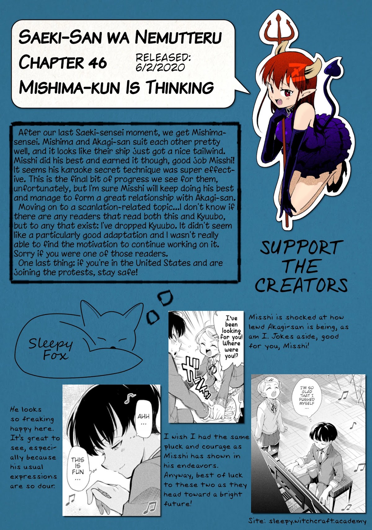 Dignified asleep SAEKI Chapter 46 page 9 - Chapter 46: Mishima-kun Is Thinking...