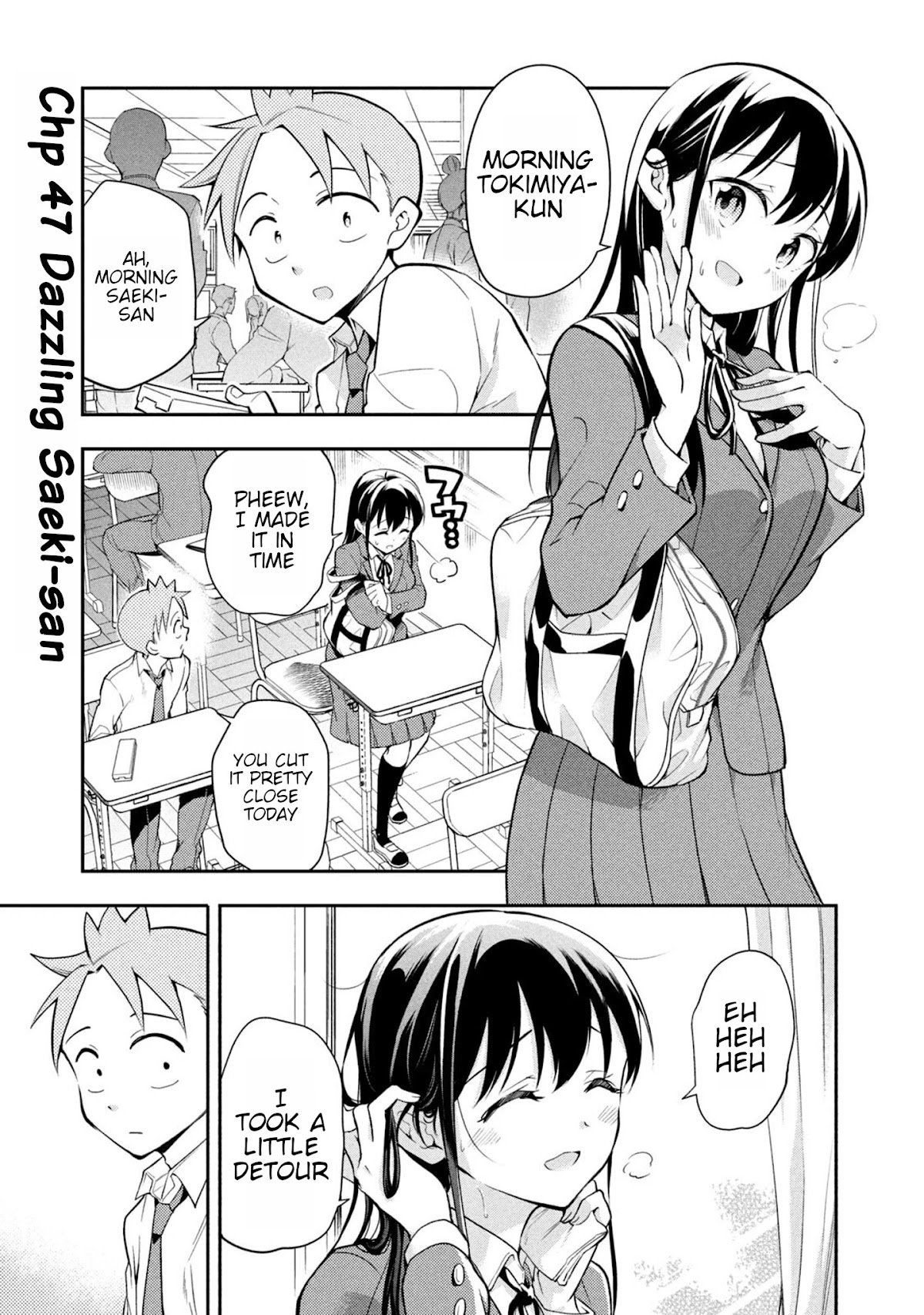 Dignified asleep SAEKI Chapter 47 page 1 - Chapter 47: Dazzling Saeki-san