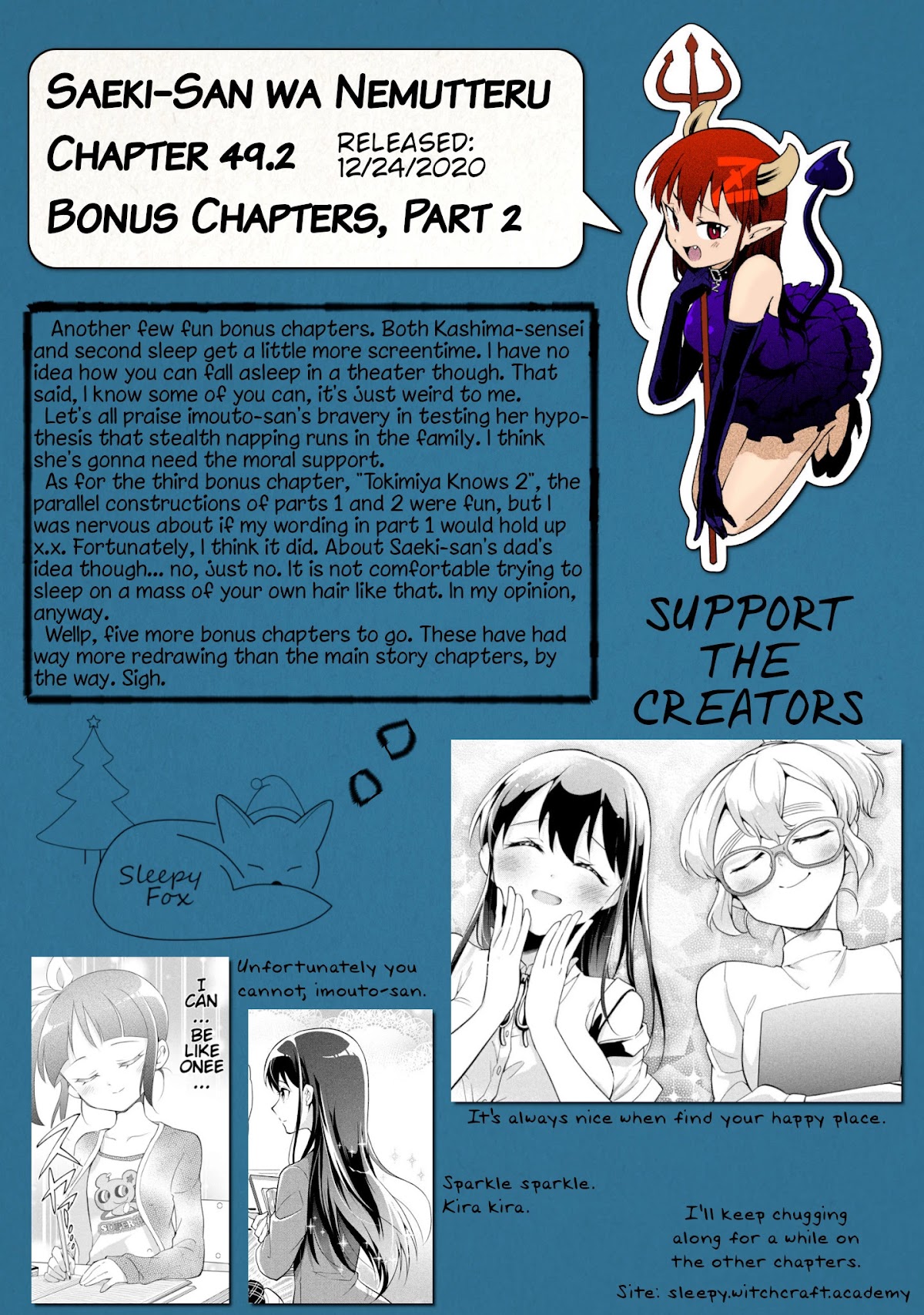 Dignified asleep SAEKI Chapter 49.2 page 13 - Chapter 49.2: Bonus Chapters Part 2