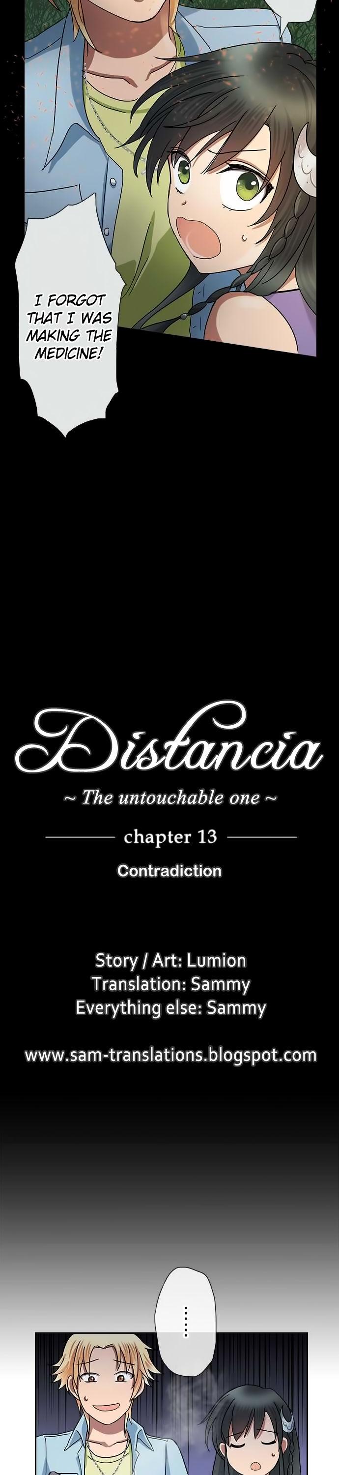 Distancia ~ The Untouchable One ~ Chapter 13 page 2 - Chapter 13 : Contradiction