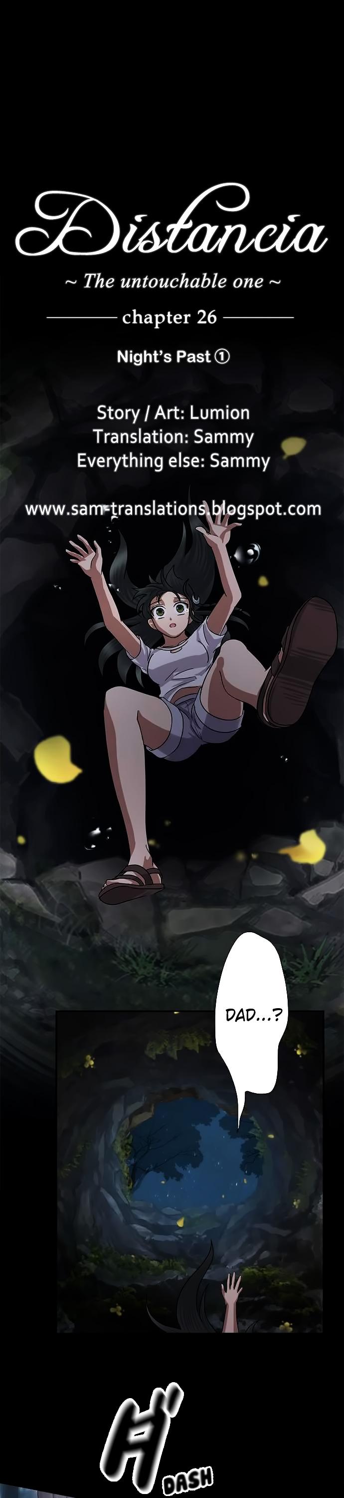Distancia ~ The Untouchable One ~ Chapter 26 page 1 - Chapter 26 : Night's Past ①