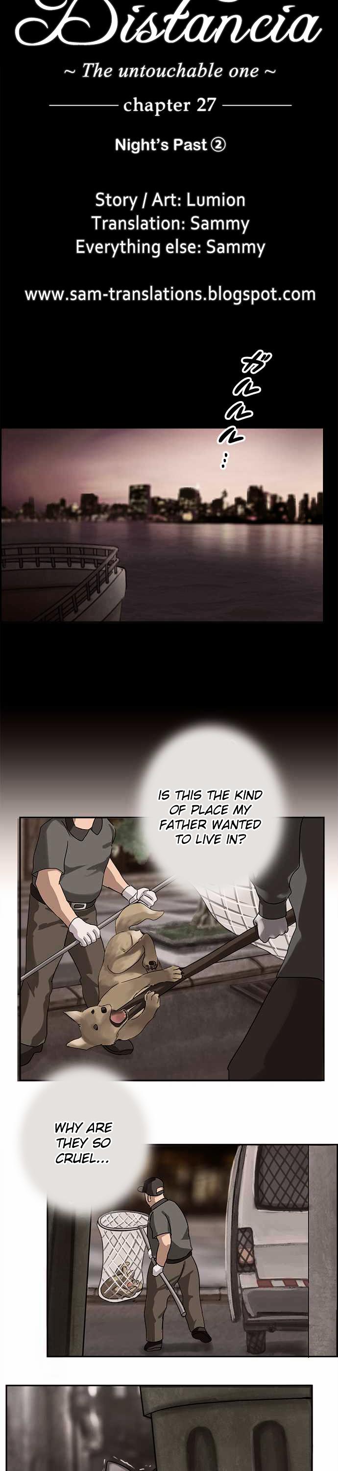 Distancia ~ The Untouchable One ~ Chapter 27 page 4 - Chapter 27 : Night's Past ②