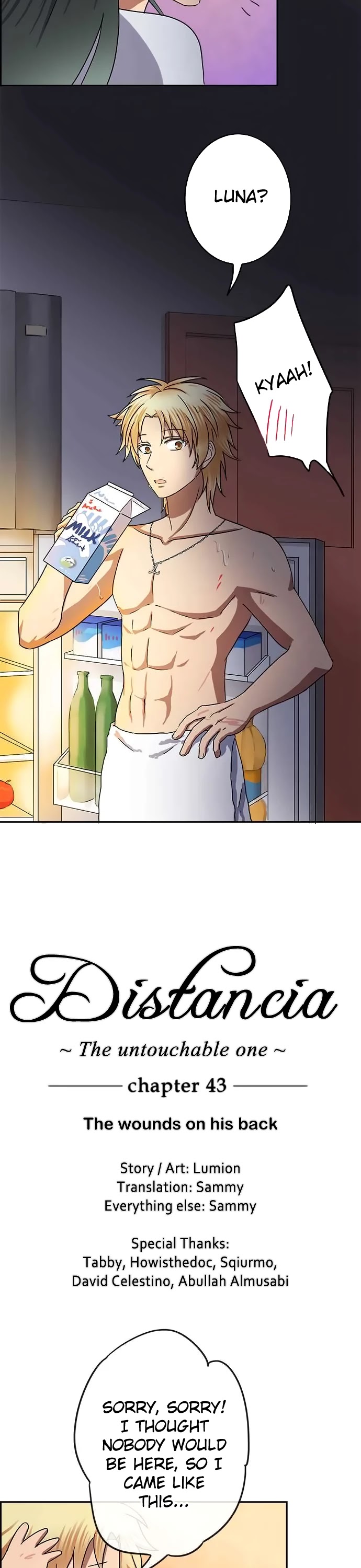 Distancia ~ The Untouchable One ~ Chapter 43 page 4 - Chapter 43: The Wounds on His Back