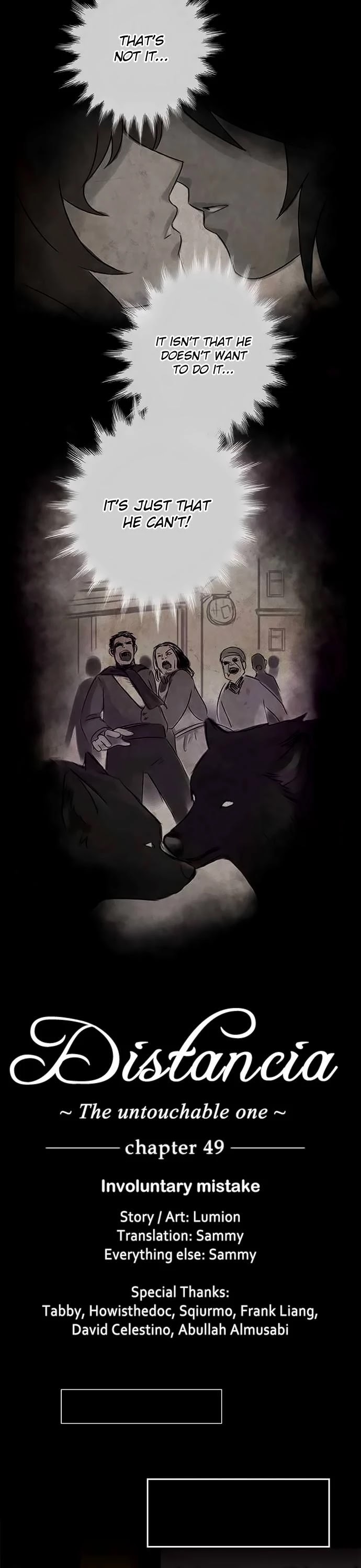 Distancia ~ The Untouchable One ~ Chapter 49 page 3 - Chapter 49: Involuntary Mistake