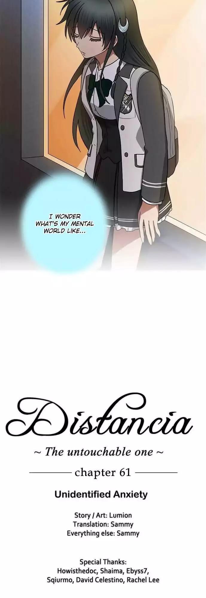 Distancia ~ The Untouchable One ~ Chapter 61 page 6 - Chapter 61: Unidentified Anxiety