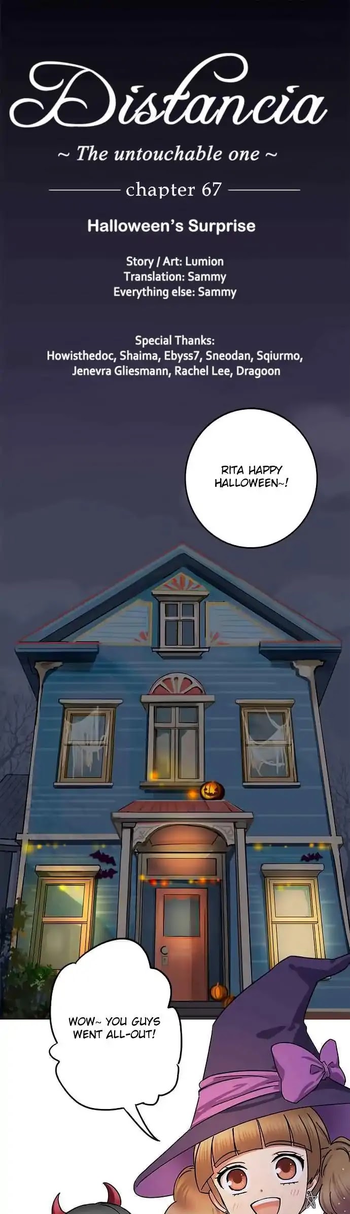 Distancia ~ The Untouchable One ~ Chapter 67 page 1 - Chapter 67: Halloween's Surprise
