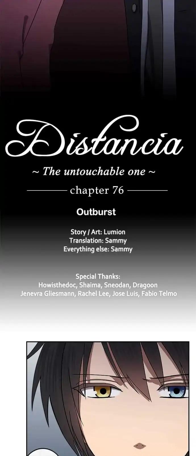 Distancia ~ The Untouchable One ~ Chapter 76 page 3 - Chapter 76: Outburst