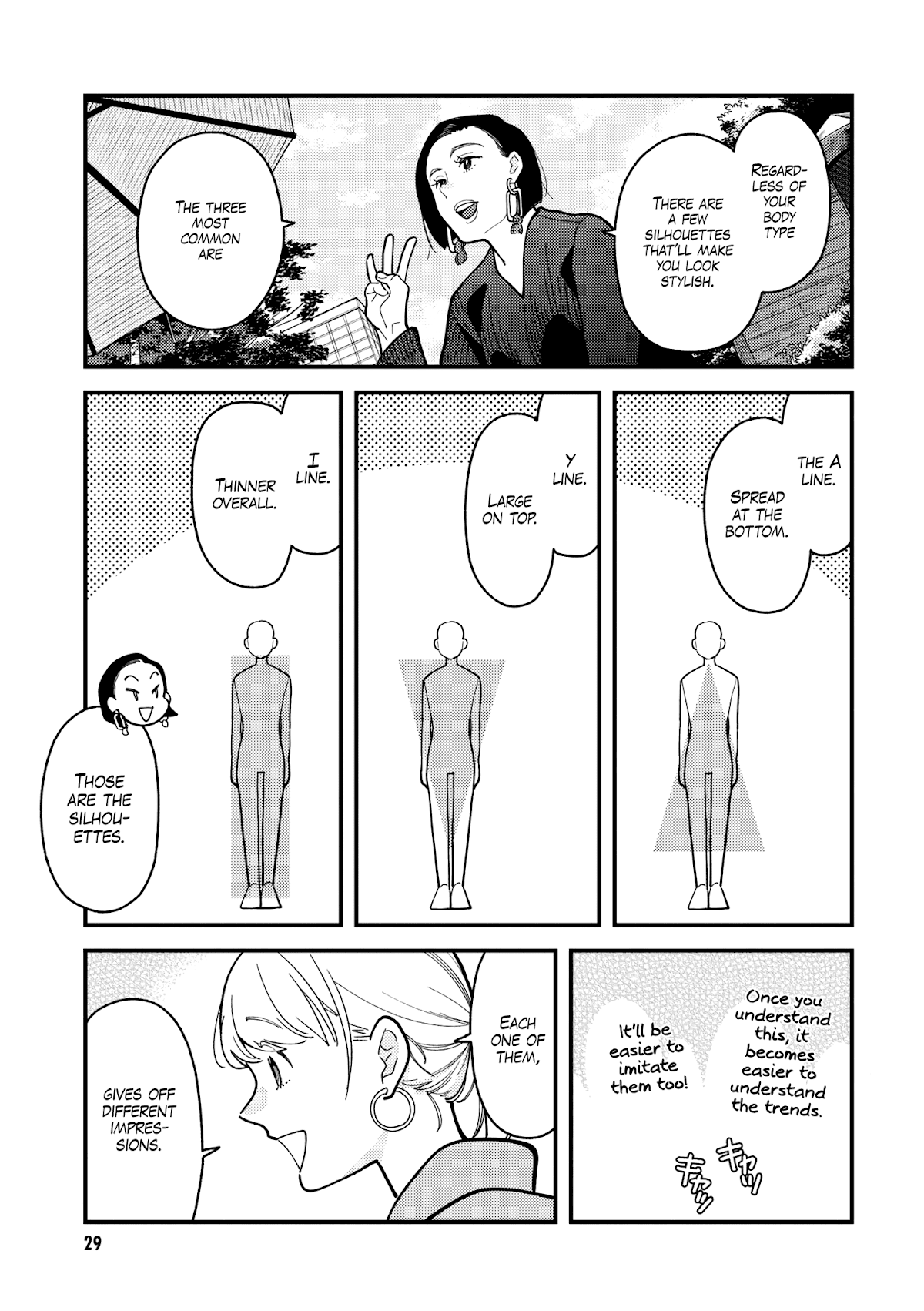 Do it this way if you wear the clothes for ladies' Chapter 3 page 4 - Chapter 3: Which one do you like? ~3 Silhouette Types~