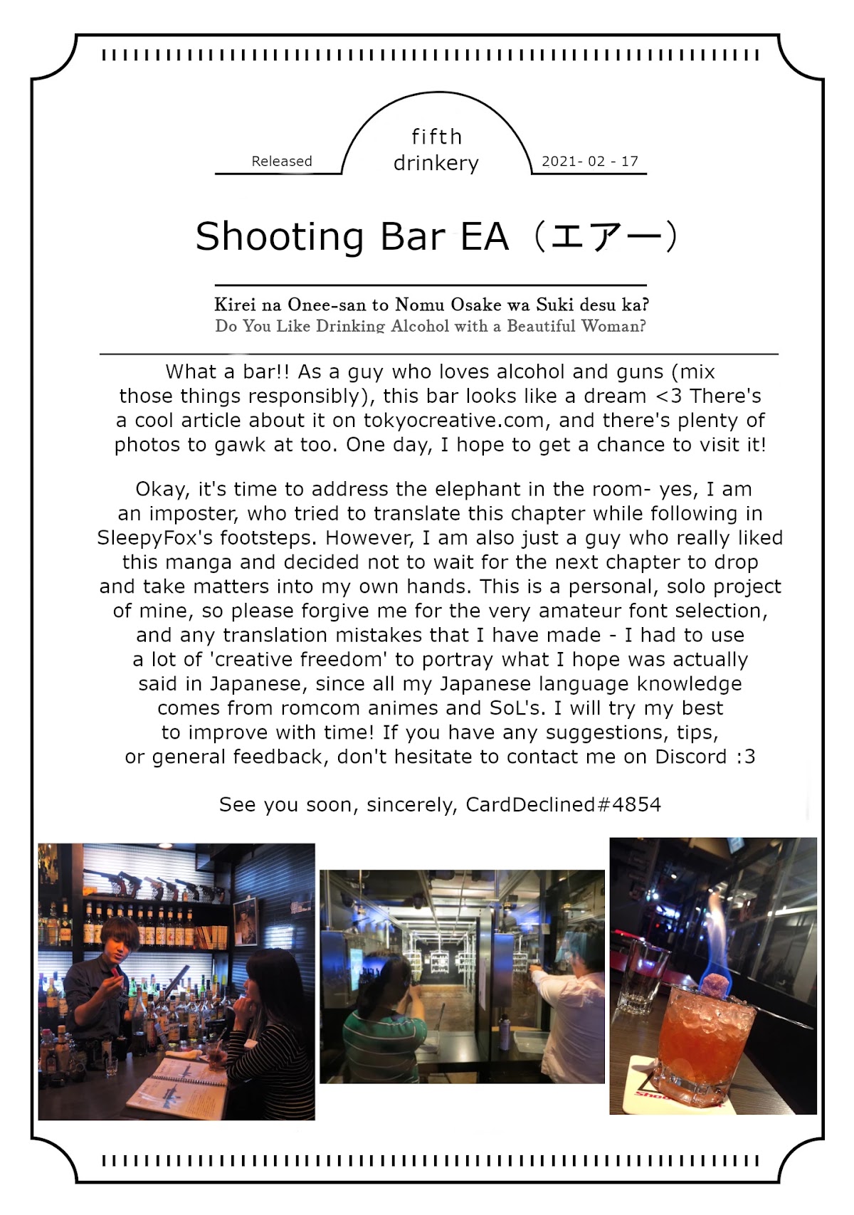 Do You like Drinking Alcochol with Beautiful Woman? Chapter 5 page 21 - Chapter 5: EA Shooting Bar