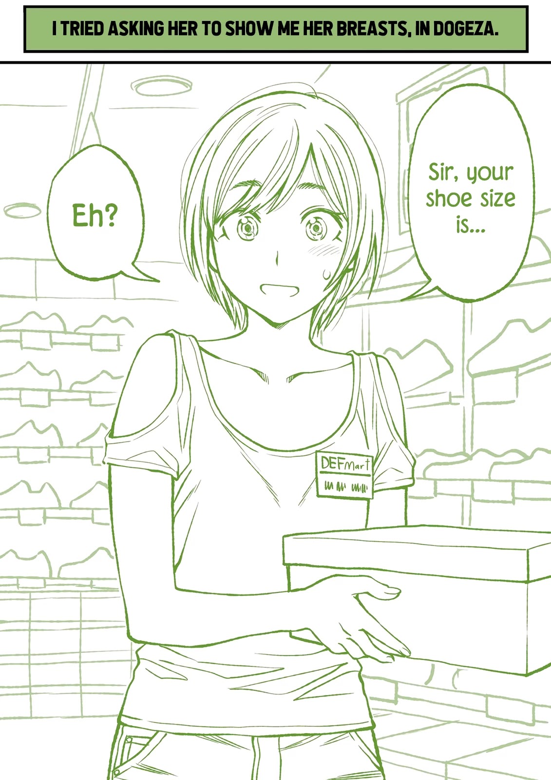 Dogeza De Tanondemita Chapter 32 page 1 - Chapter 32: Shoe Store Employee