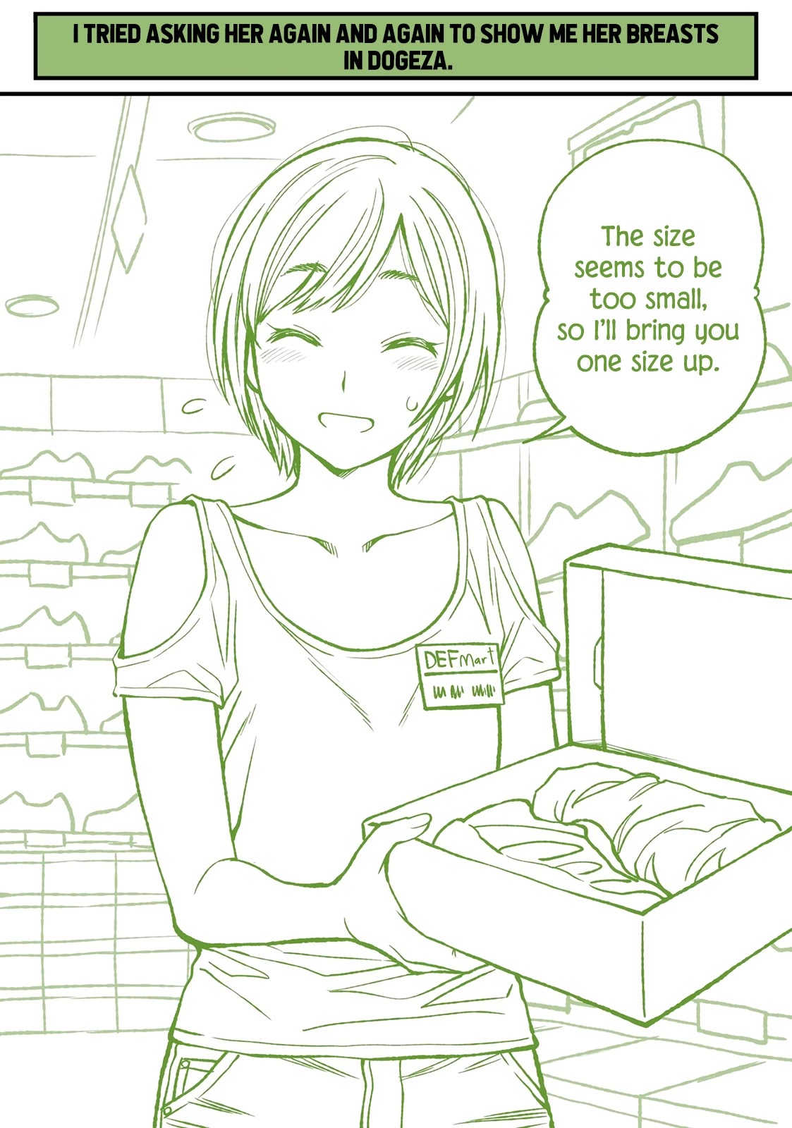 Dogeza De Tanondemita Chapter 32 page 2 - Chapter 32: Shoe Store Employee