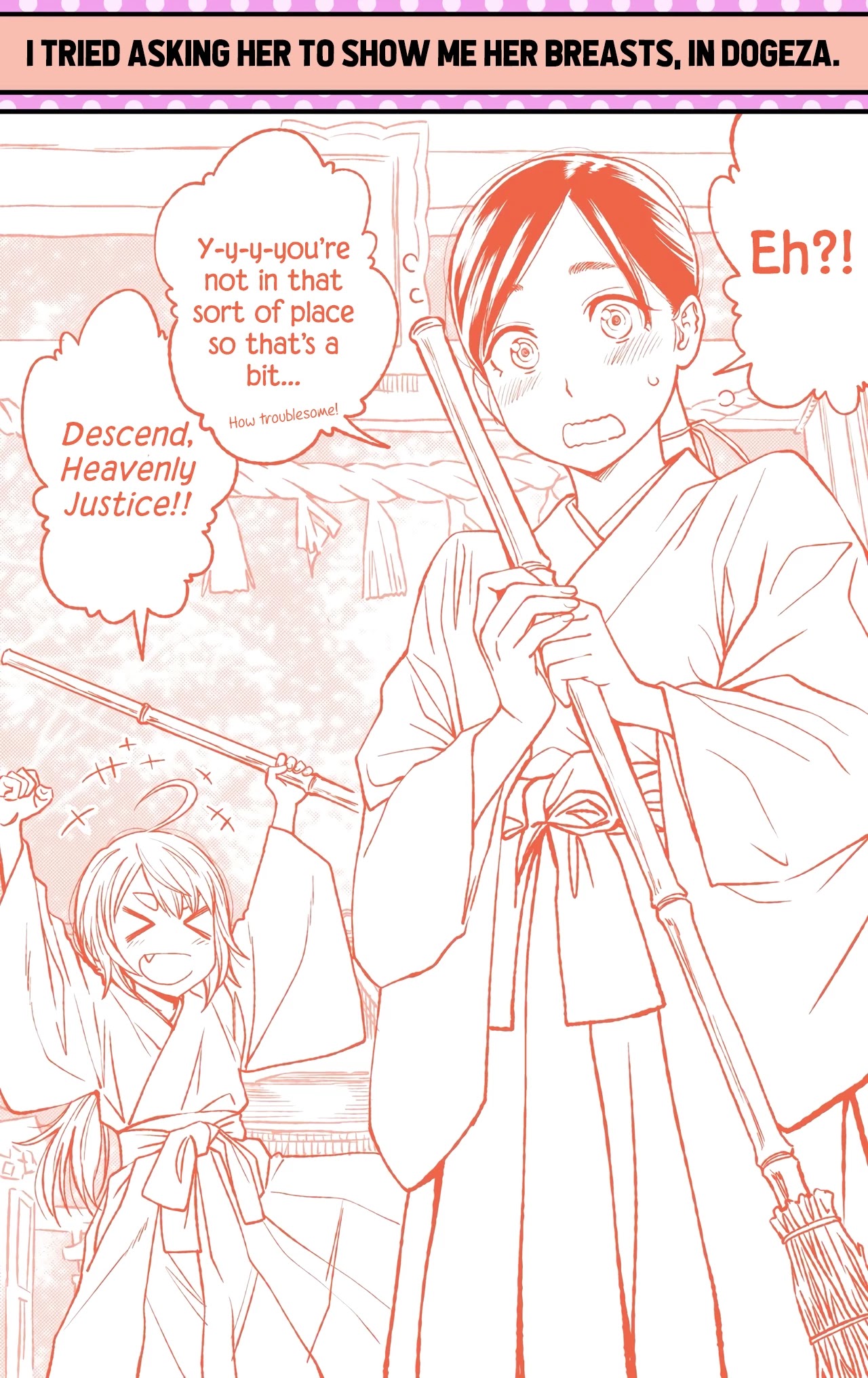 Dogeza De Tanondemita Chapter 38 page 1 - Chapter 38: Miko (Shrine Maiden)