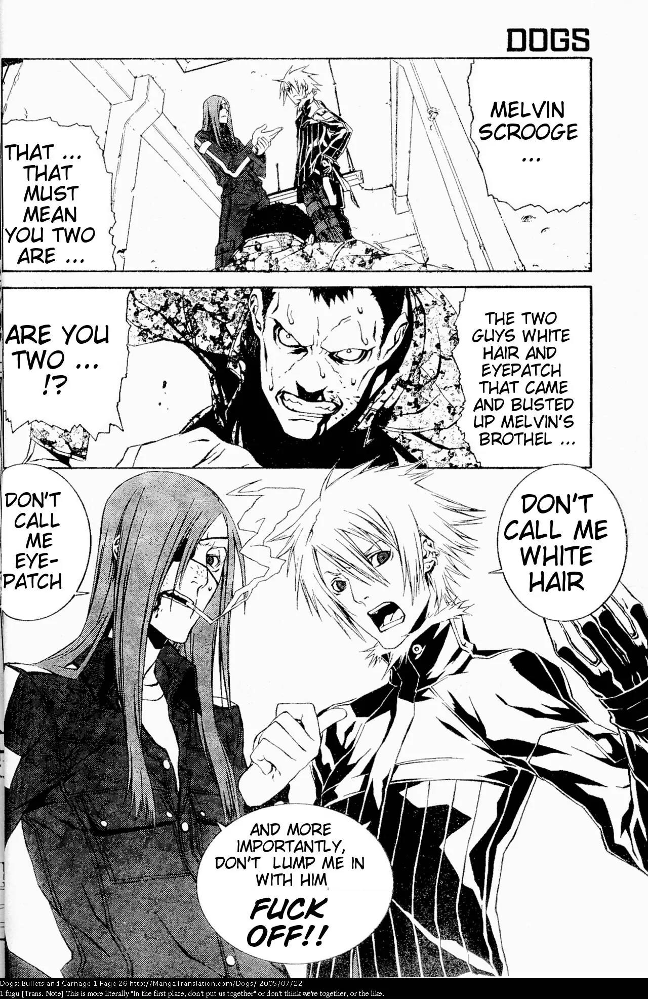 Dogs: Bullets & Carnage Chapter 1 page 27 - Chapter 1: Whitehair & Eyepatch