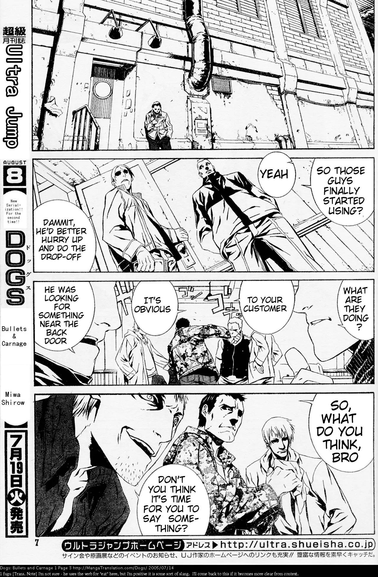 Dogs: Bullets & Carnage Chapter 1 page 4 - Chapter 1: Whitehair & Eyepatch