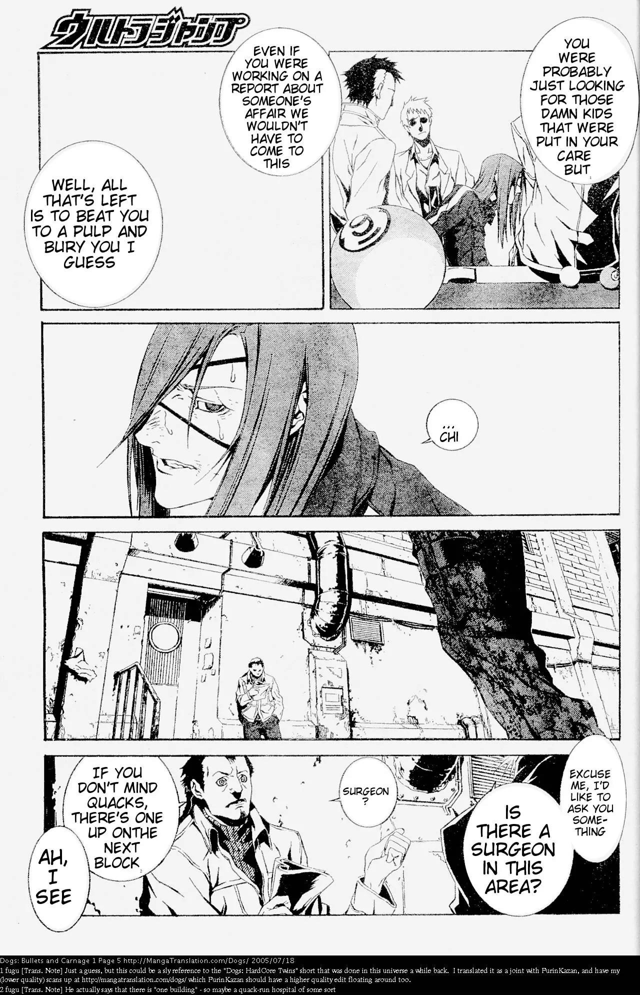 Dogs: Bullets & Carnage Chapter 1 page 6 - Chapter 1: Whitehair & Eyepatch