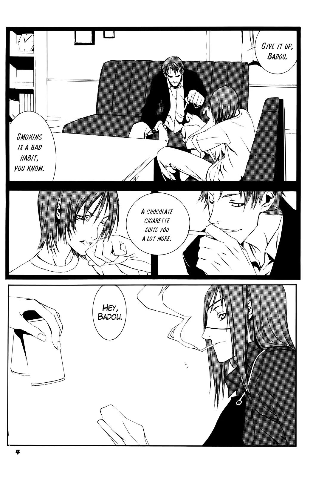 Dogs: Bullets & Carnage Chapter 94.5 page 5 - Badou's Sidestory: The white stick and the gumball