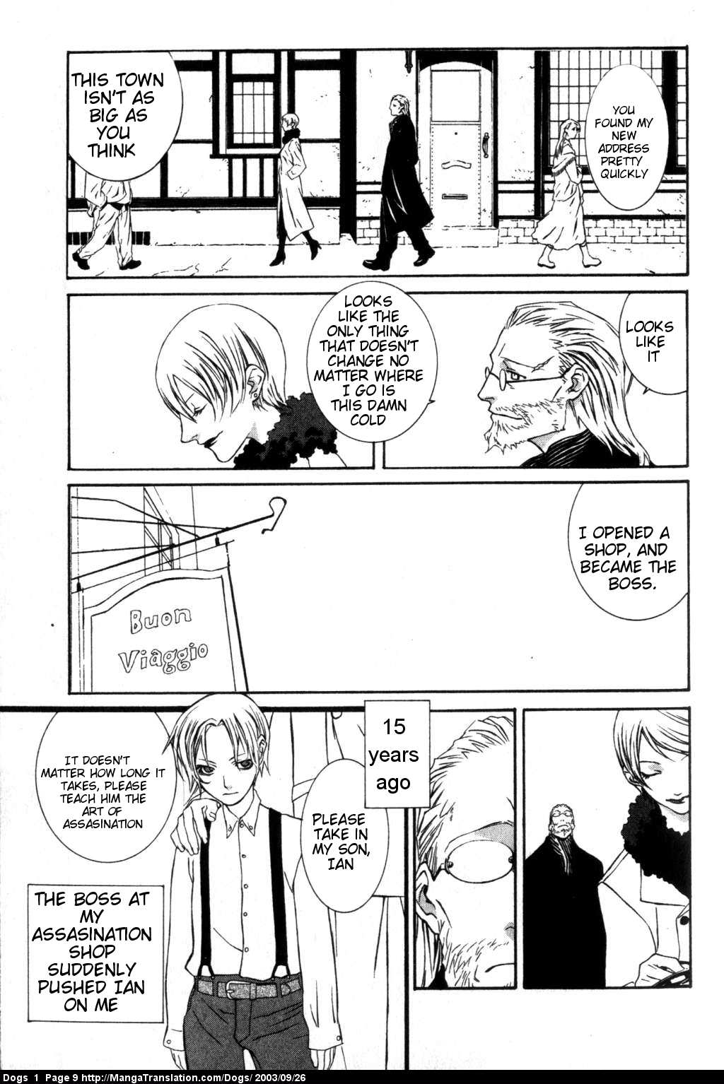 Dogs: Stray Dogs Howling in the Dark Chapter 1.2 page 10 - Chapter 1 v2 : Weepy Old Killer