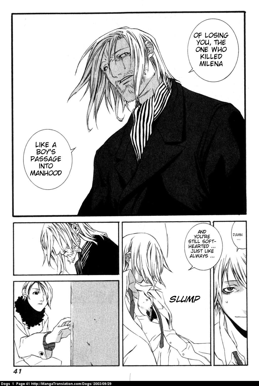 Dogs: Stray Dogs Howling in the Dark Chapter 1.2 page 42 - Chapter 1 v2 : Weepy Old Killer