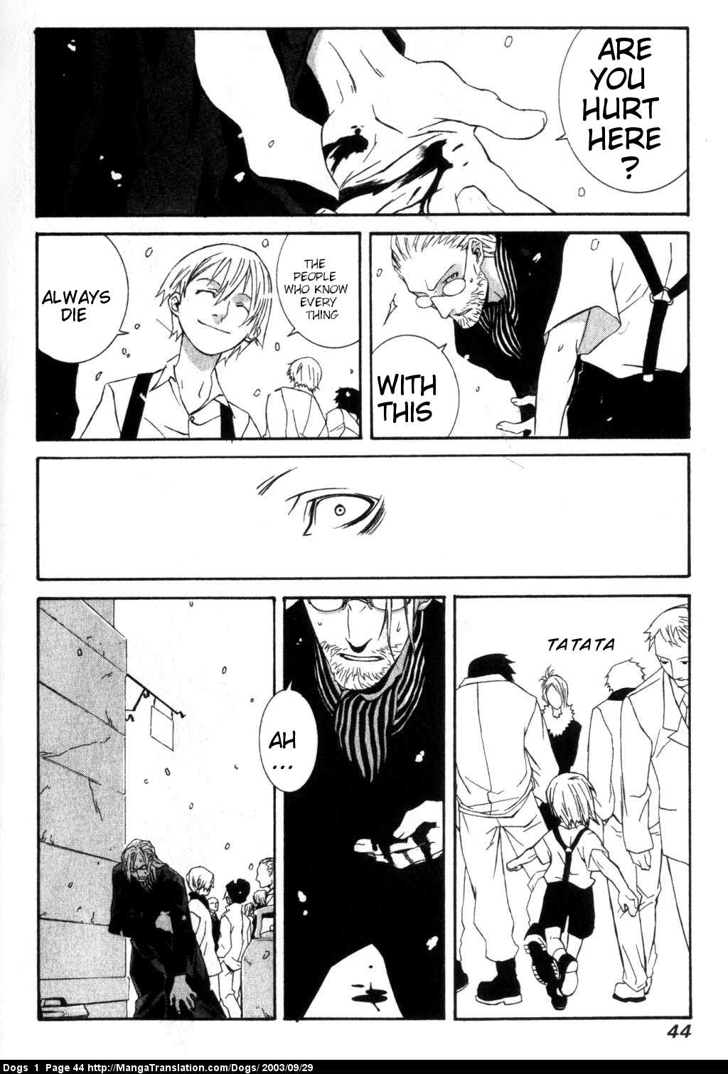 Dogs: Stray Dogs Howling in the Dark Chapter 1.2 page 45 - Chapter 1 v2 : Weepy Old Killer