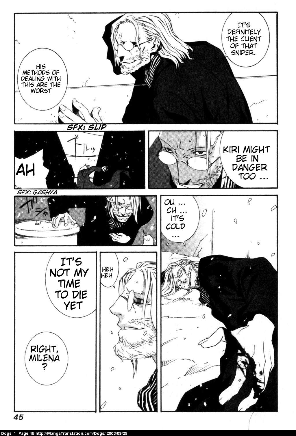Dogs: Stray Dogs Howling in the Dark Chapter 1.2 page 46 - Chapter 1 v2 : Weepy Old Killer