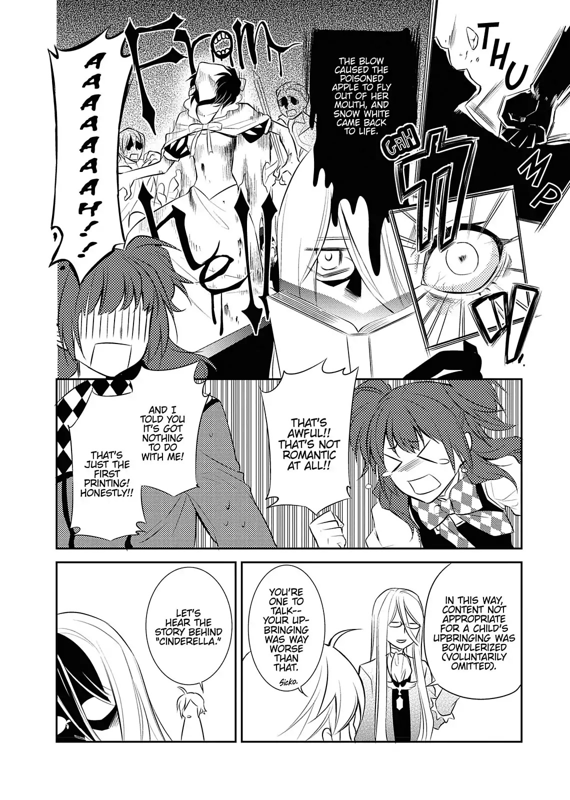 Dokusai Grimoire Chapter 10.5 page 5 - Vol.2 Bonus Comic: Grimm Theatre for Good Children