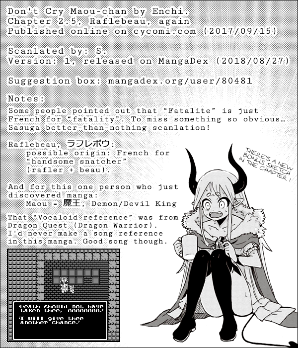 Don't Cry Maou-chan Chapter 2.5 page 4 - Chapter 2.5: Raflebeau, again