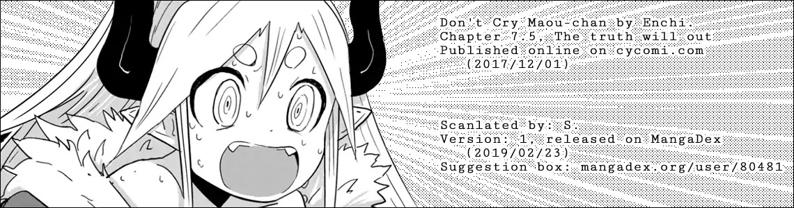 Don't Cry Maou-chan Chapter 7.5 page 4 - Chapter 7.5: The truth will out