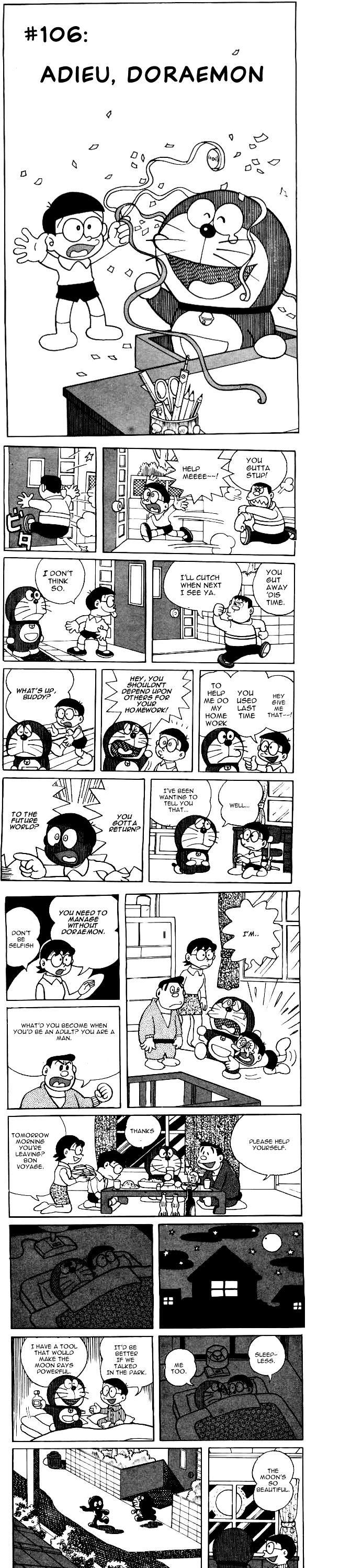 Doraemon Chapter 106 page 1 - Chapter 106 : Adieu, Doraemon