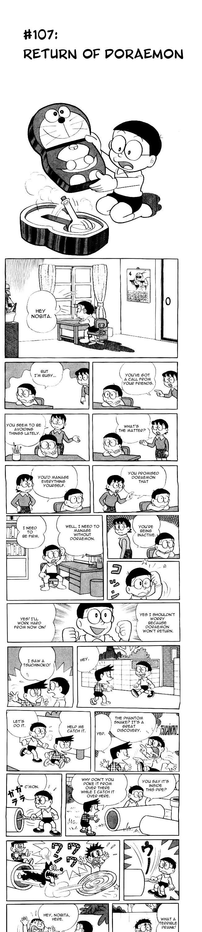 Doraemon Chapter 107 page 1 - Chapter 107 : Return of Doraemon