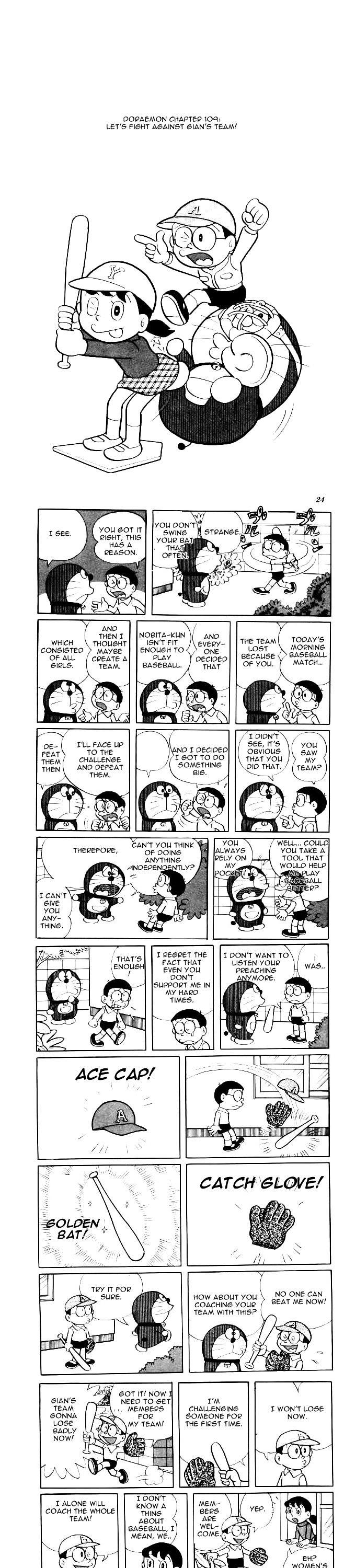 Doraemon Chapter 109 page 1 - Chapter 109 : Let's fight against Gian's