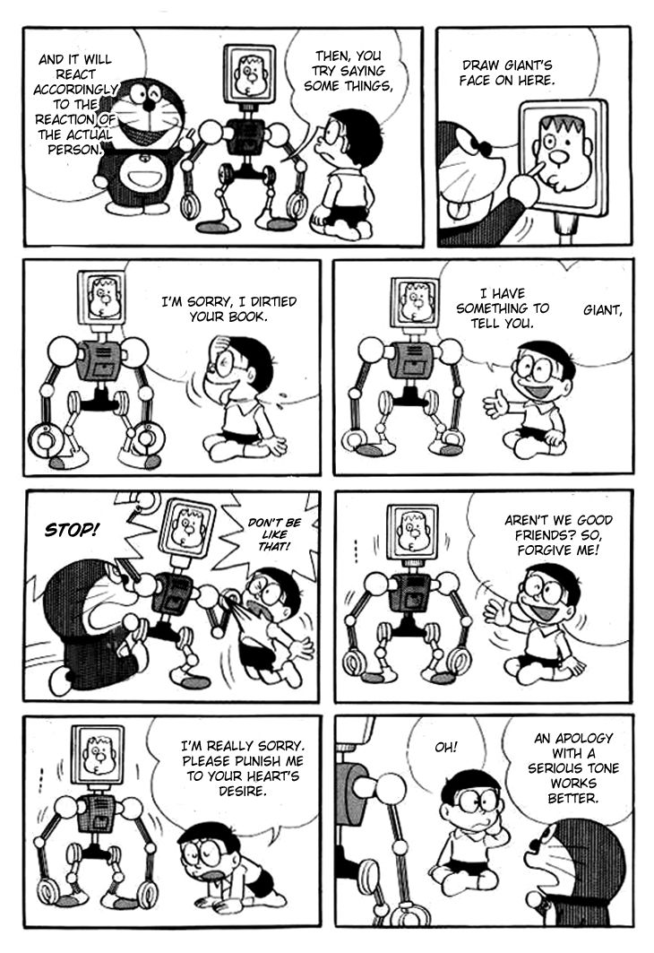 Doraemon Chapter 121 page 4 - Chapter 121 : Robot Tester