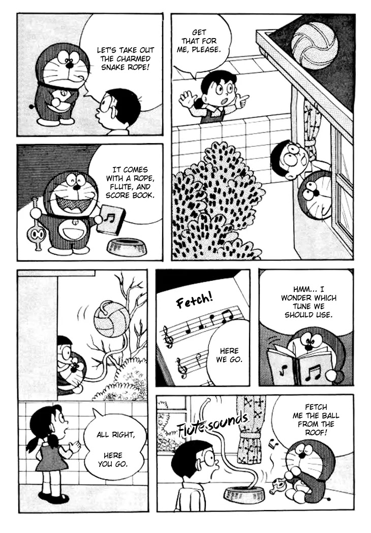 Doraemon Chapter 124 page 4 - Chapter 124 : Charmed Snake Rope