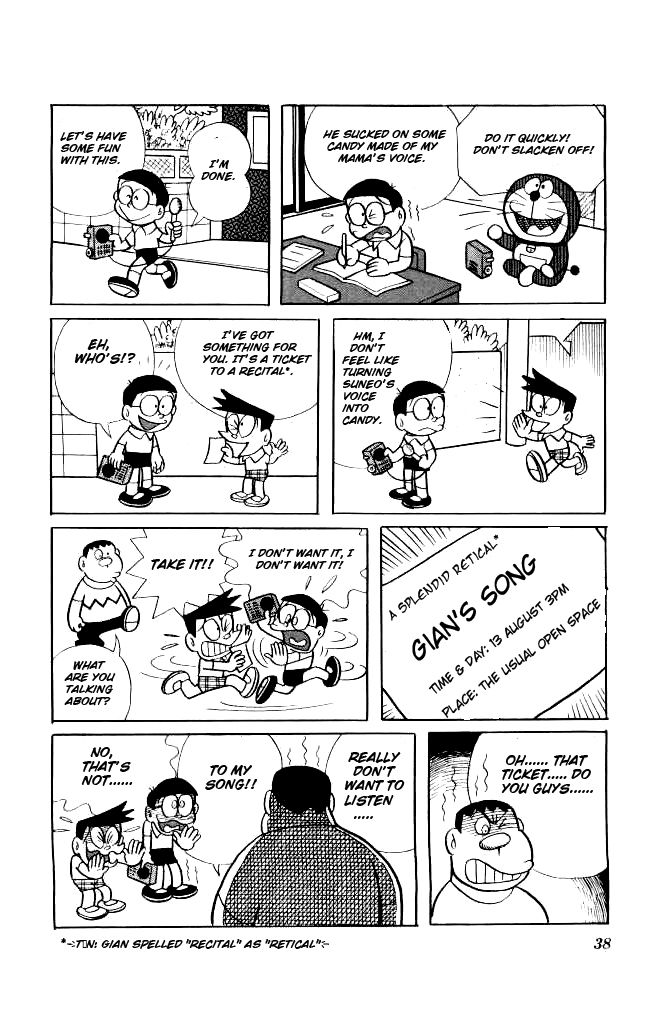 Doraemon Chapter 130 page 3 - Chapter 130 : Becoming a Singer Sucking Candy