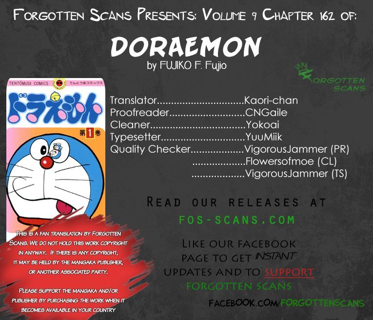 Doraemon Chapter 162 page 1 - Chapter 162 : Tracer Badge