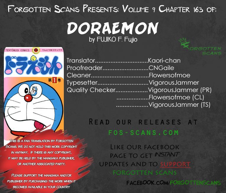 Doraemon Chapter 163 page 1 - Chapter 163 : A Snail House is Comfortable