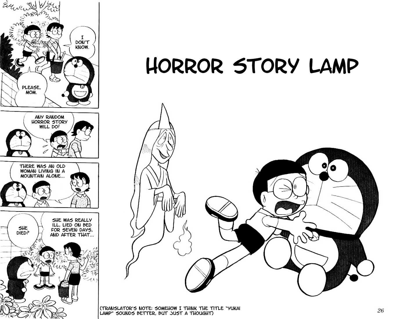 Doraemon Chapter 19 page 1 - Chapter 19 : Horror Story Lamp