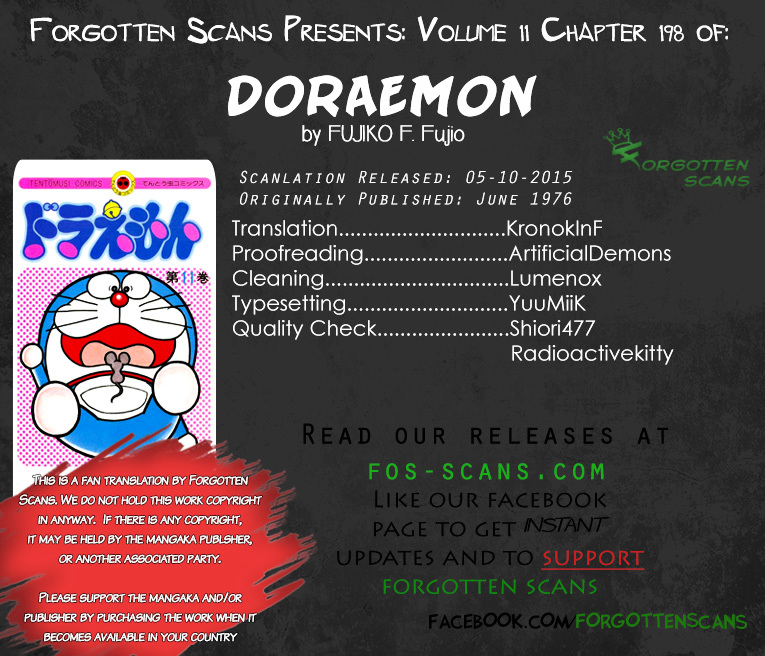 Doraemon Chapter 198 page 1 - Chapter 198 : Plan Y