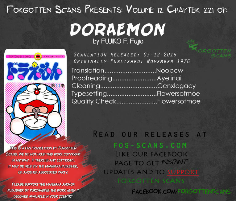 Doraemon Chapter 221 page 1 - Chapter 221 : The Strongest Marksman
