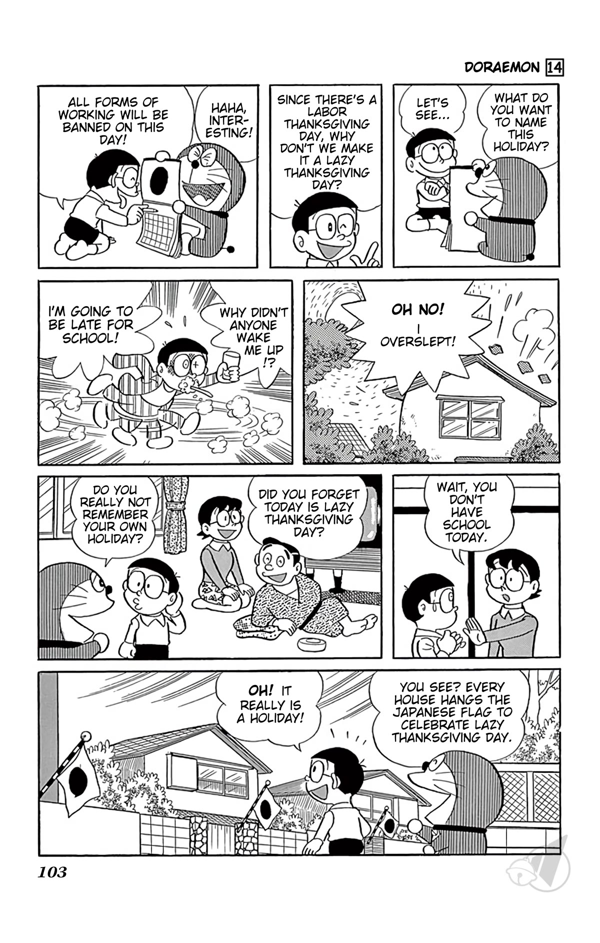 Doraemon Chapter 257 page 4 - Chapter 257: Lazy Thanksgiving Day