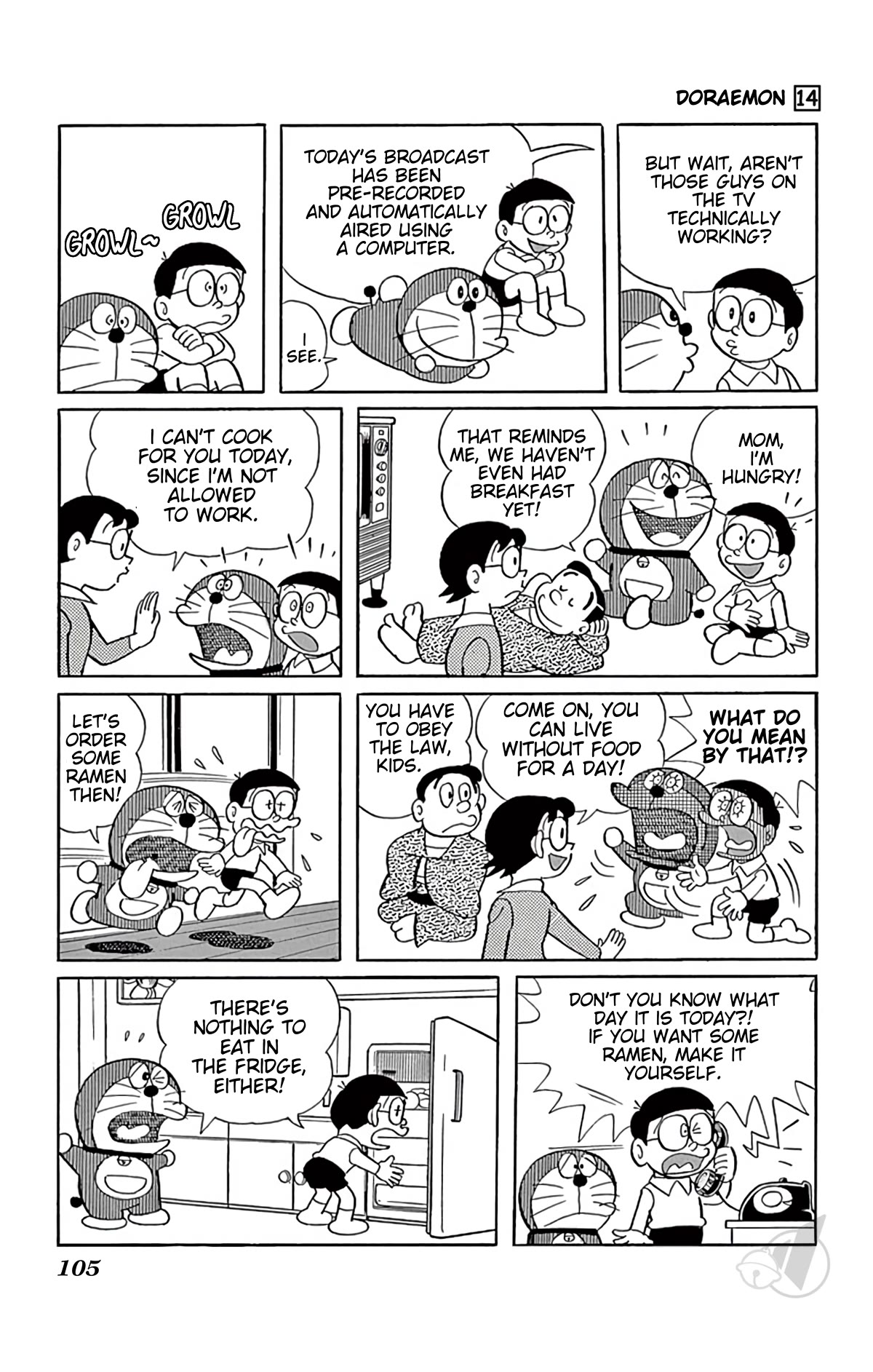 Doraemon Chapter 257 page 6 - Chapter 257: Lazy Thanksgiving Day