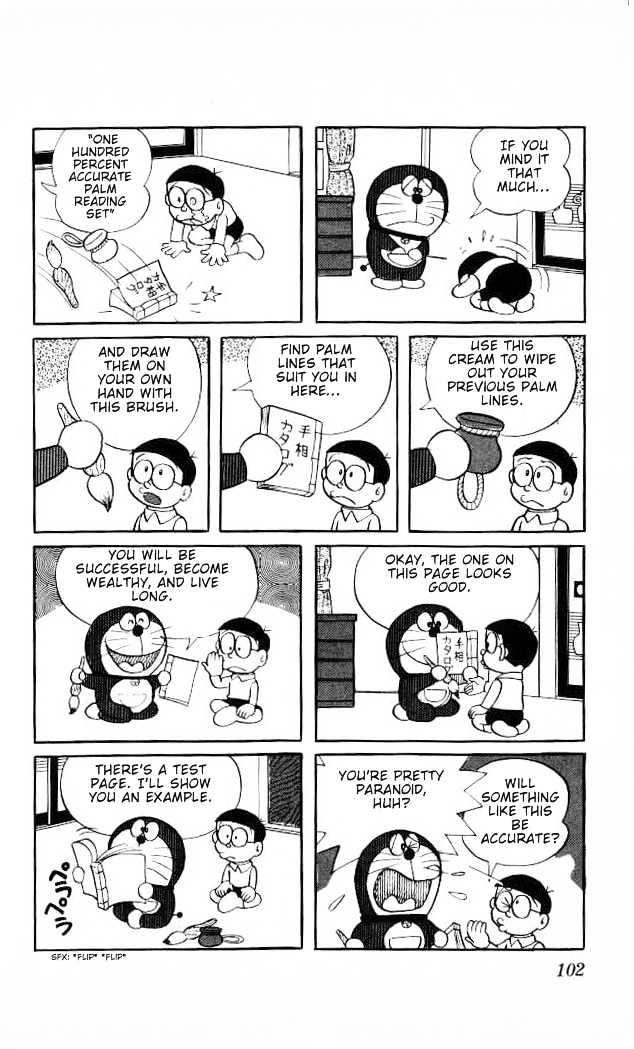 Doraemon Chapter 26 page 4 - Chapter 26 : One Hundred Percent Accurate Palm Reading Set