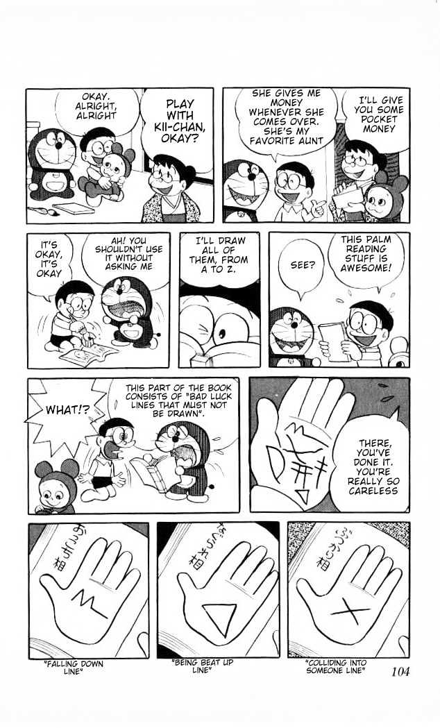 Doraemon Chapter 26 page 6 - Chapter 26 : One Hundred Percent Accurate Palm Reading Set