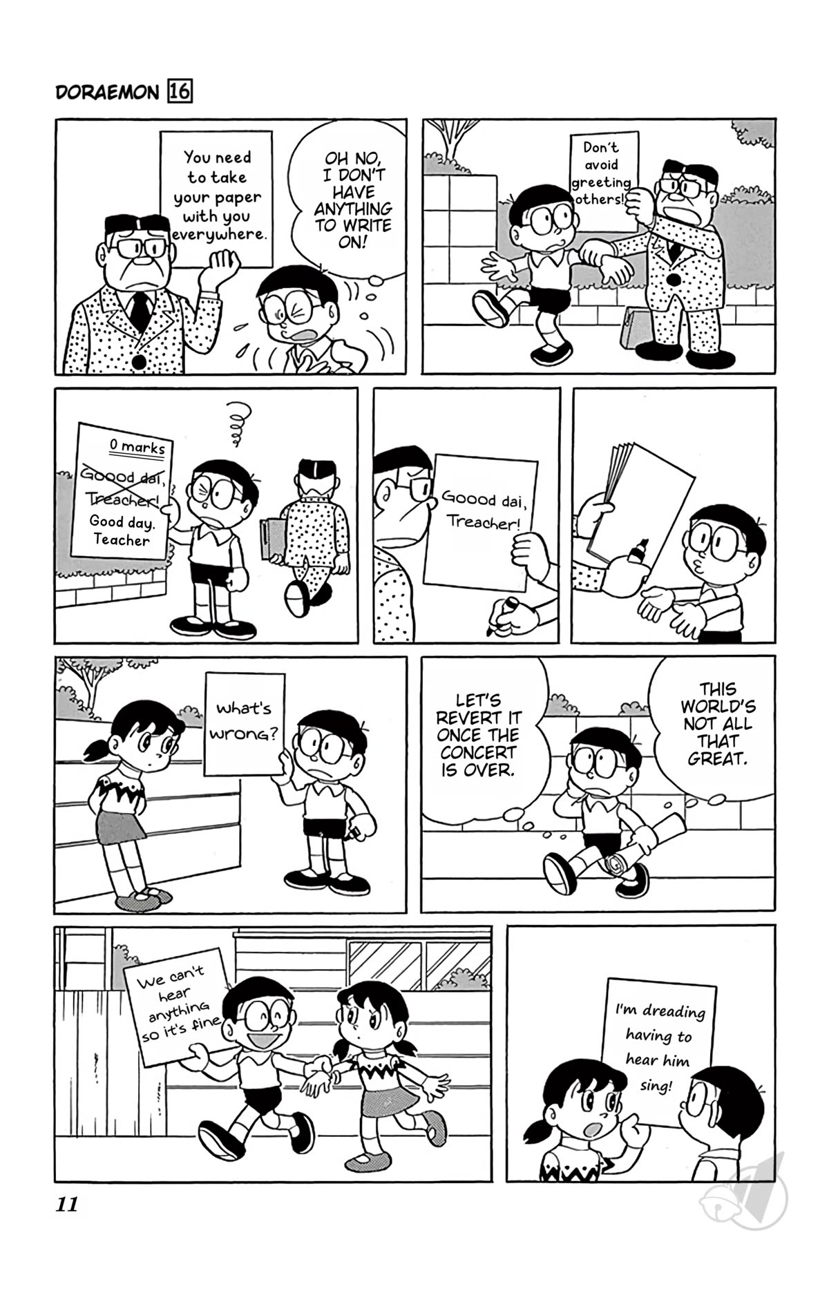 Doraemon Chapter 284 page 12 - Chapter 284: A World Without Sound