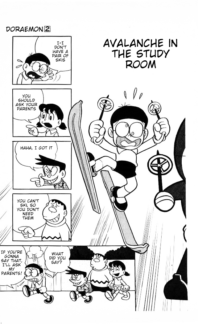 Doraemon Chapter 32 page 2 - Chapter 32 : Avalanche in the Study Room