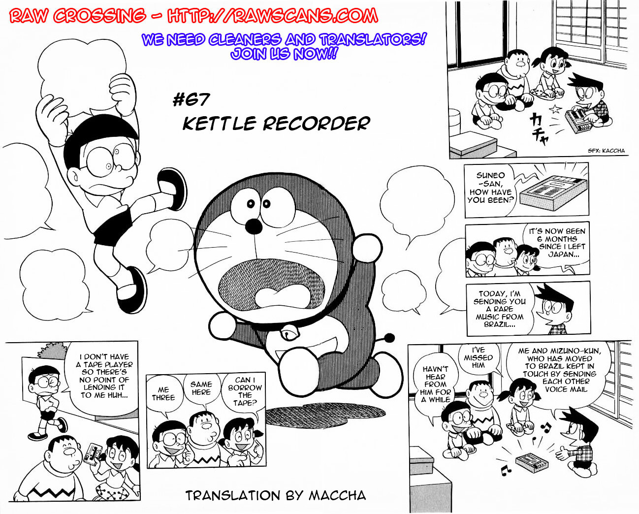 Doraemon Chapter 67 page 1 - Chapter 67 : Kettle Recorder
