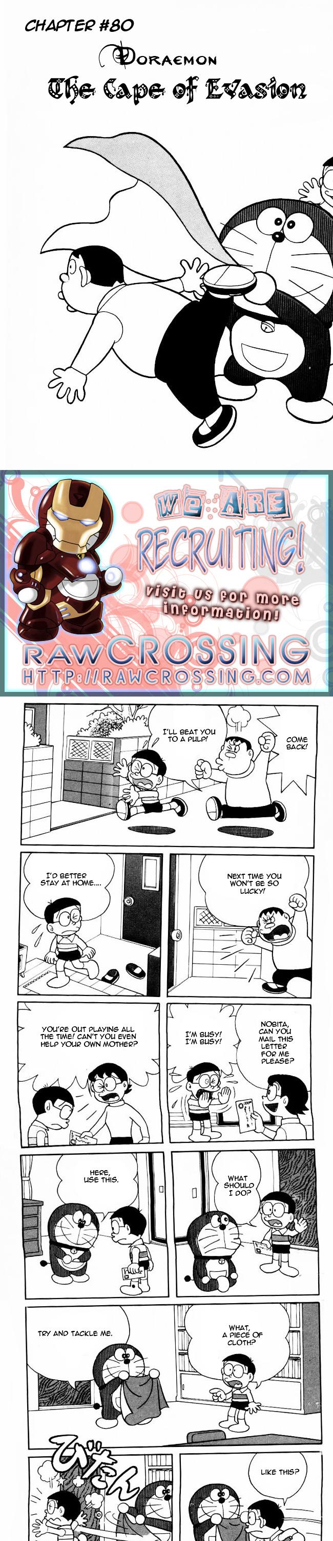 Doraemon Chapter 80 page 1 - Chapter 80 : The Cape of Evasion