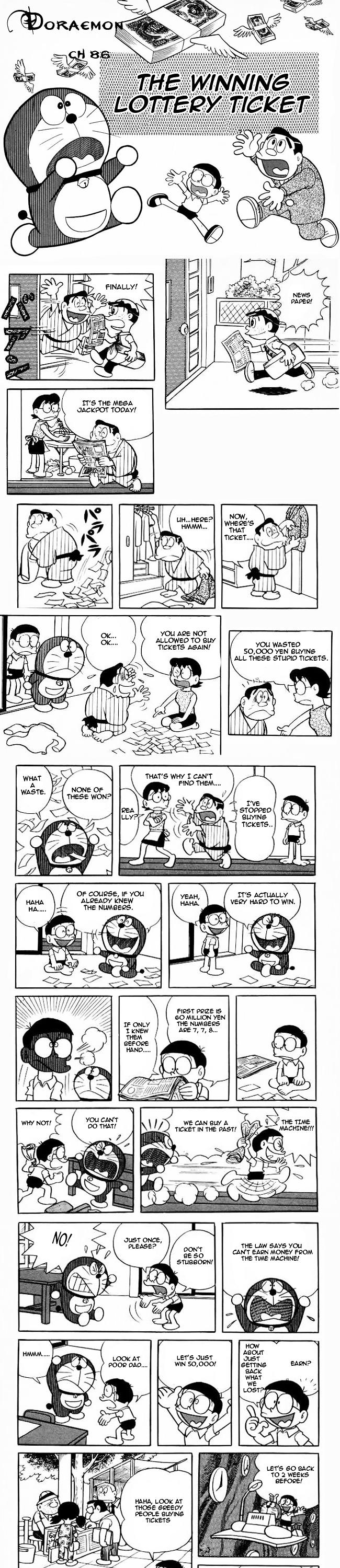 Doraemon Chapter 86 page 1 - Chapter 86 : The Winning Lottery Ticket