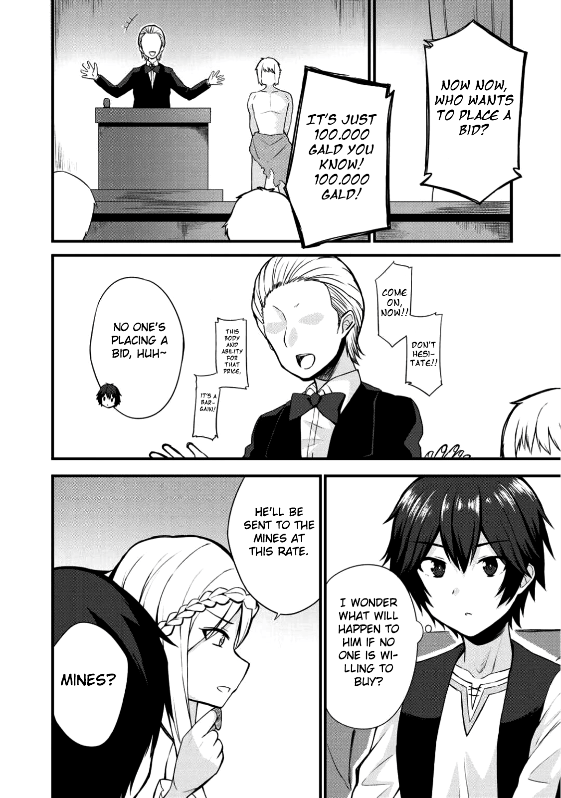 Dorei Shounin Shika Sentakushi Ga Nai desu Yo? ~Harem? Nani sore oishii no?~ Chapter 3 page 11 - Chapter 3: The Exciting First Slave Auction!!