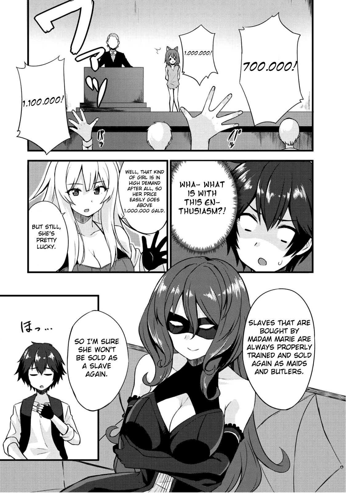 Dorei Shounin Shika Sentakushi Ga Nai desu Yo? ~Harem? Nani sore oishii no?~ Chapter 3 page 14 - Chapter 3: The Exciting First Slave Auction!!