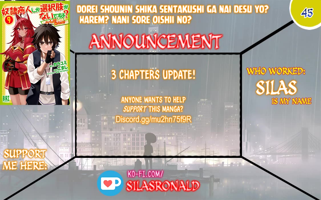 Dorei Shounin Shika Sentakushi Ga Nai desu Yo? ~Harem? Nani sore oishii no?~ Chapter 45 page 1 - Chapter 45